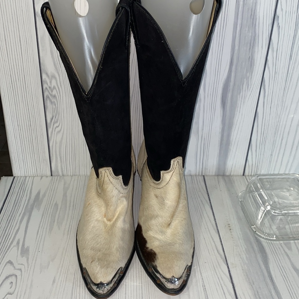 Vintage Code West Cowhide Print Boots - image 3